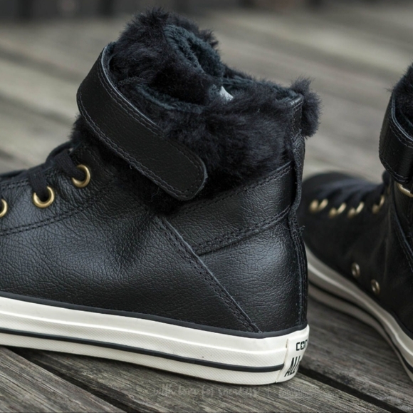 Converse Chuck Taylor AS Brea Lether Size  6.5 Black Limited Edition New - Picture 4 of 12